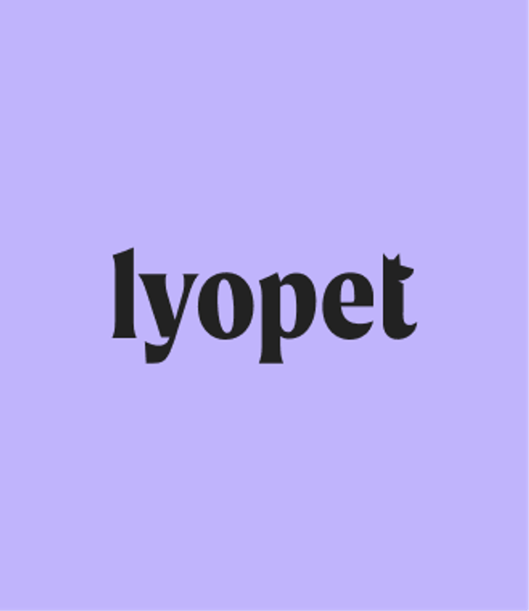 Lyopet logo on purple background