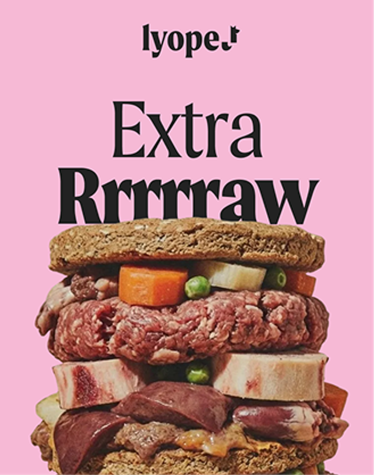 Lyopet Extra Rrrrraw burger shot